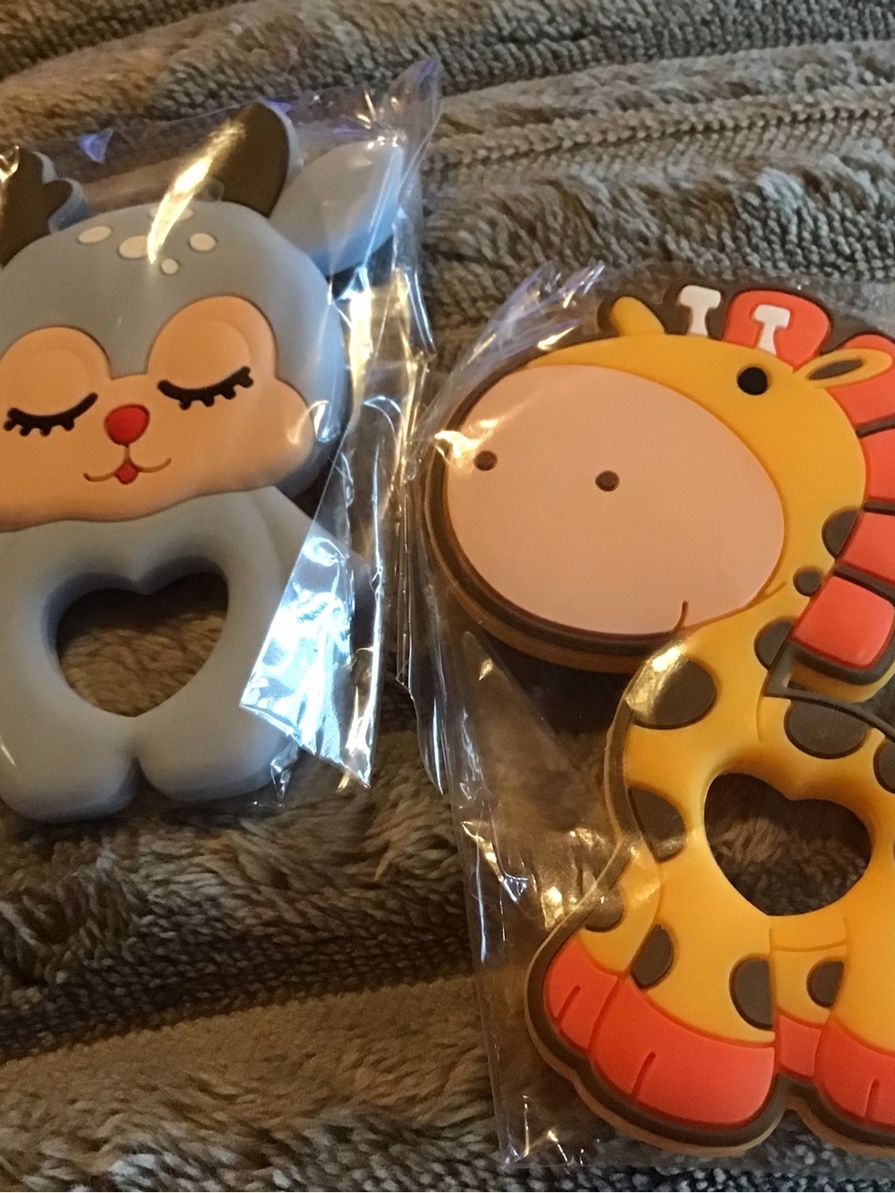 adidas Baby Animal Silicone Teethers - Blue & Pink - Picture 4 of 7